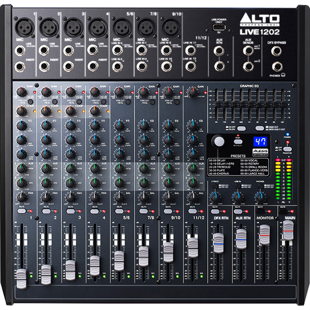 Hire an Alto live 1202 mixing desk from £15 MRM Audio