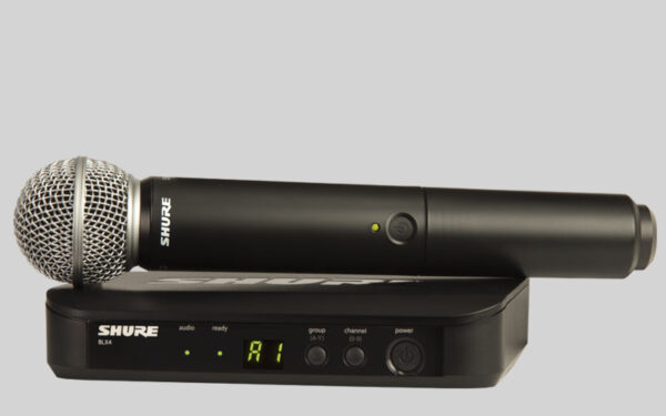 Shure SM58 wireless vocal microphone for hire